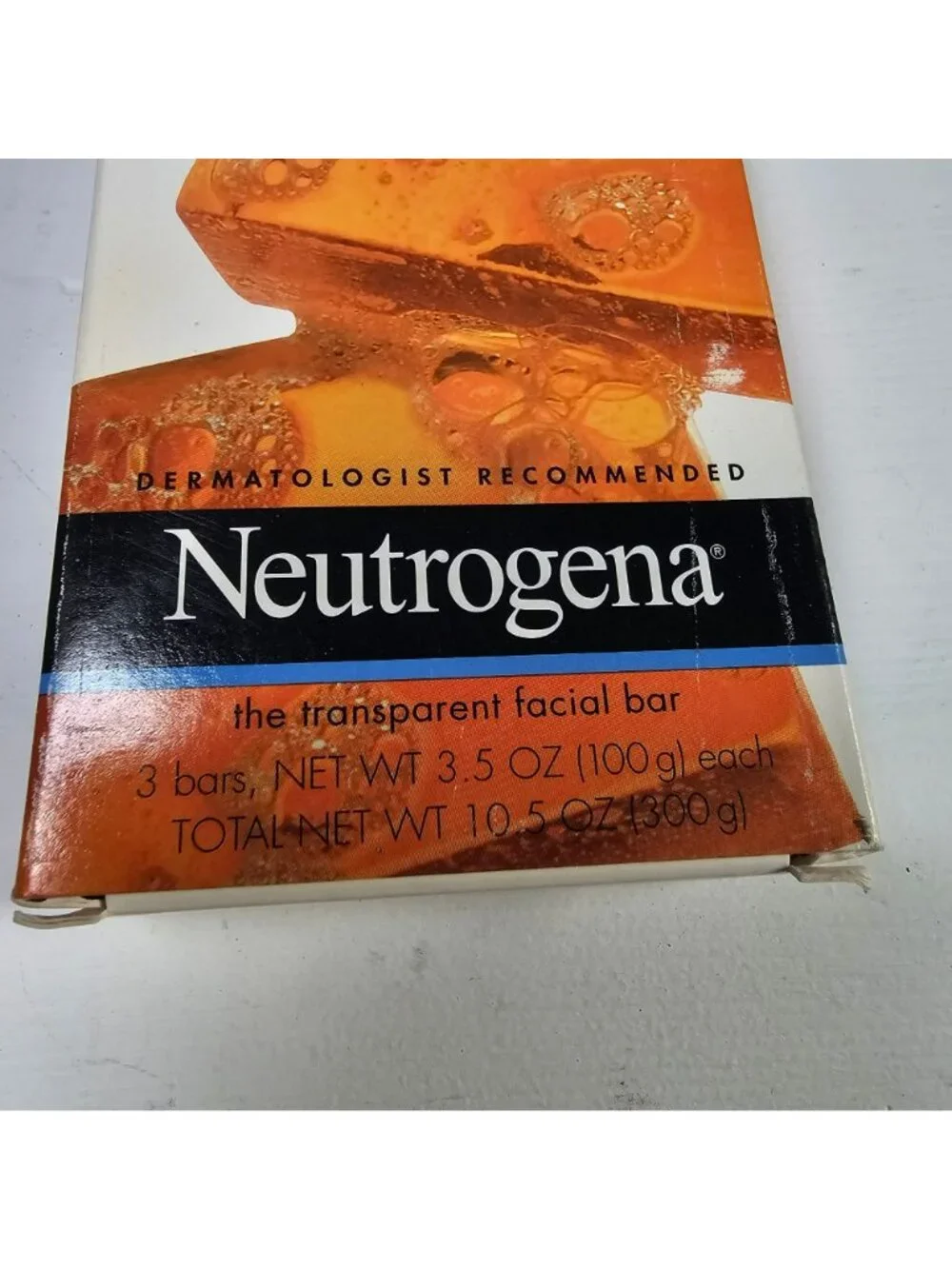 Neutrogena 3-Pack Transparent Facial Bar Soap Oily Skin Formula 3.5oz Each